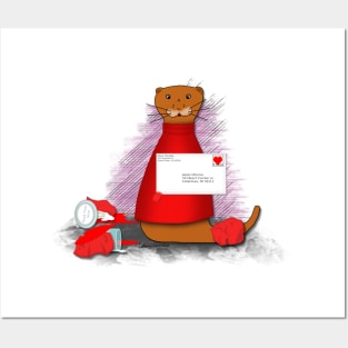 Oliver The Otter Makes a Valentine Posters and Art